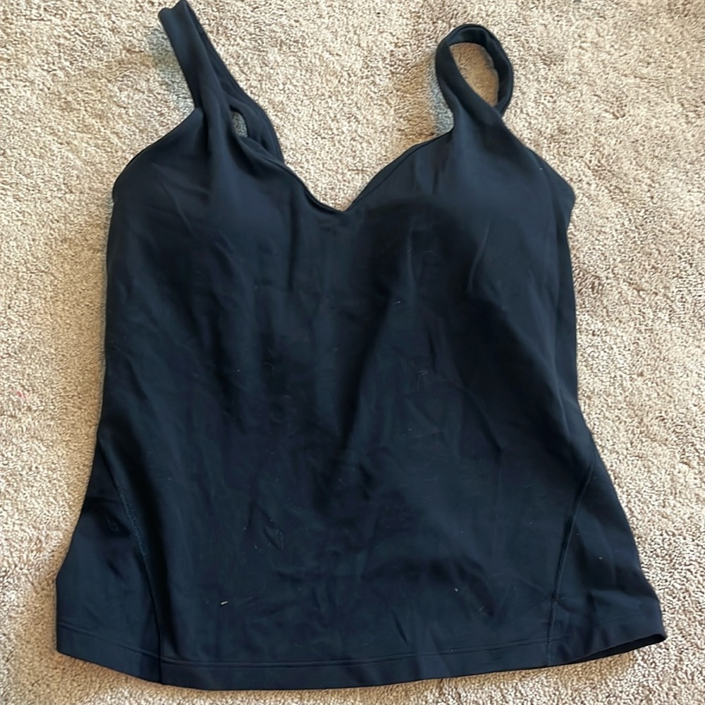BLACK LULULEMON ALIGN TANK *FULL LENGTH